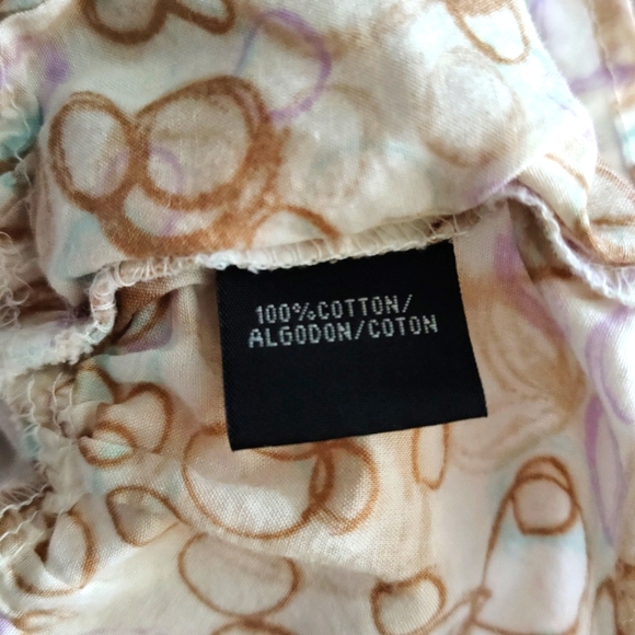 Calvin Klein Jeans, size 4T Ruffle Dress with Brown, Purple, Blue Designs - Picture 5 of 5